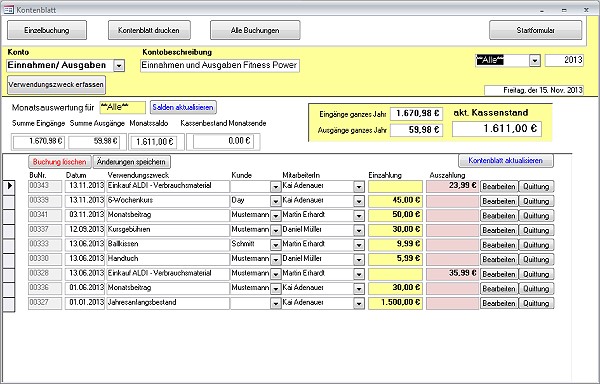 Schulungsdatenbank Screenshot 1